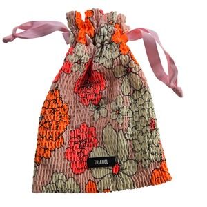 TRIANGL Floral Drawstring Bag Pouch Makeup‎ Swim Bikini Lingerie Travel